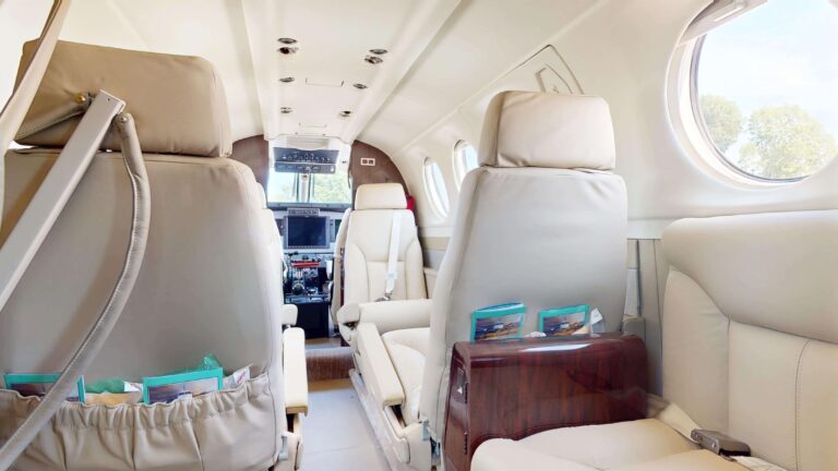 back shot of the interior seats of the new contemporary king air c90