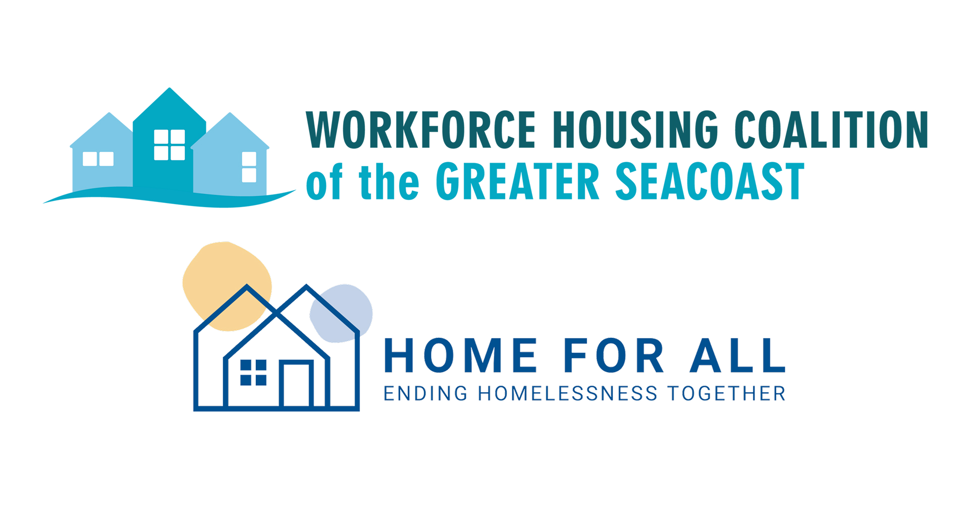 The Workforce Housing Coalition & Home For All logos