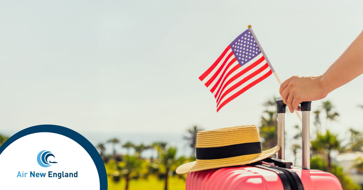 Person vacationing for fourth of July via private charter flights