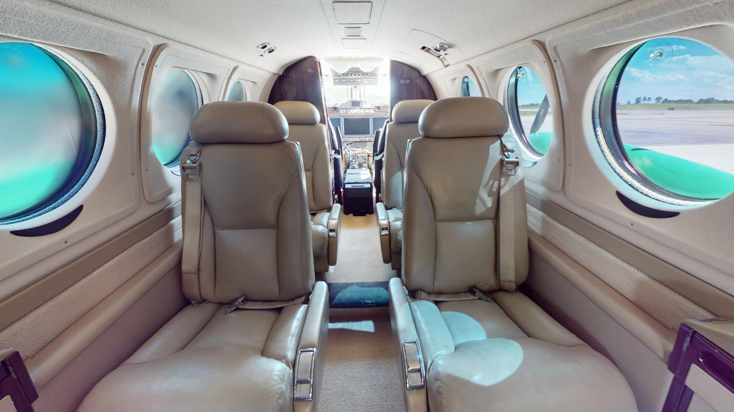 Interior of Air New England's King Air 250