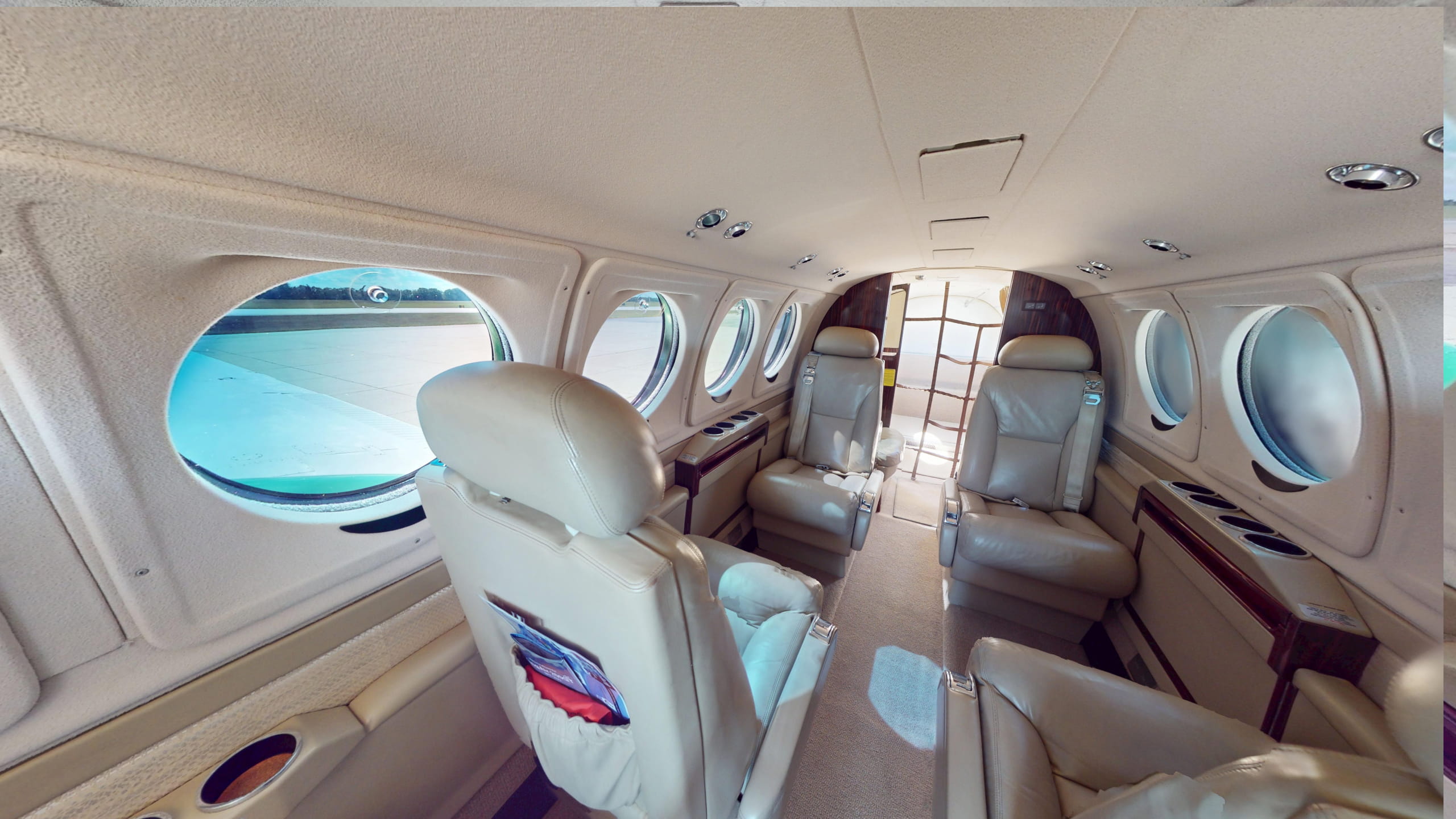Interior of Air New England's King Air 250